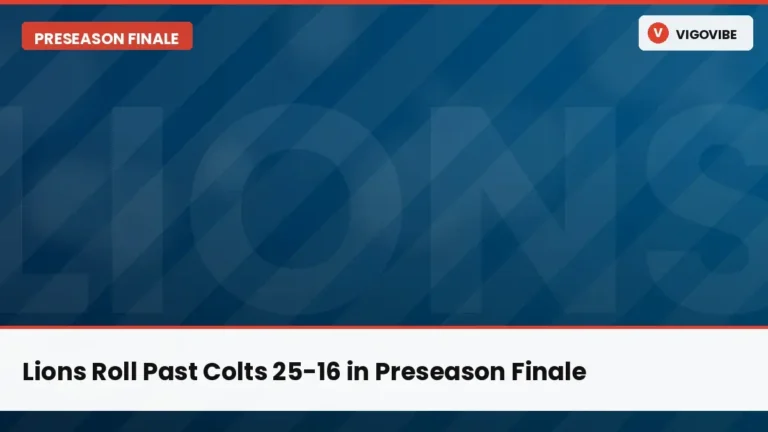 Lions Roll Past Colts 25-16 in Preseason Finale