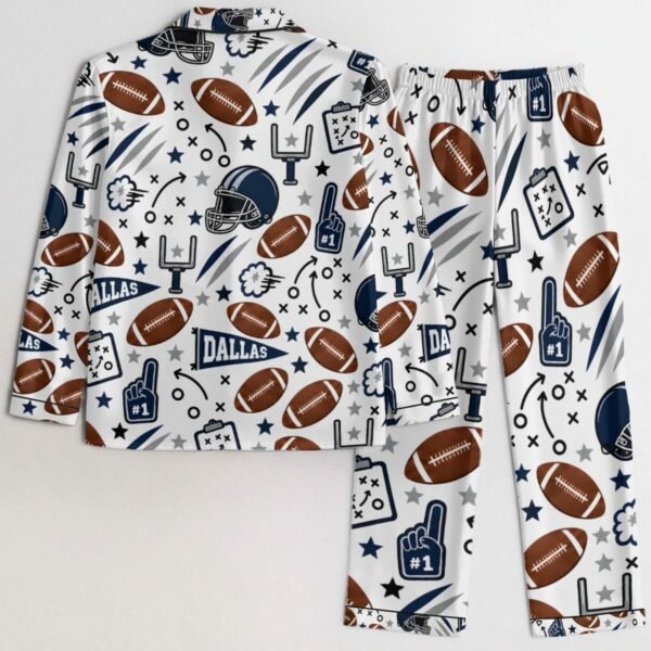 Dallas Women’s Satin Pajama Set – Football Sleepwear - product view 6