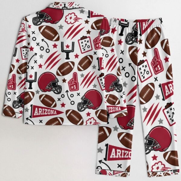 Arizona Women’s Satin Pajama Set Arizona Women’s Satin Pajama Set – Football Sleepwear - product view 4