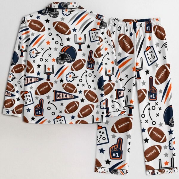 Chicago Women’s Satin Pajama Set – Football Sleepwear - product view 5