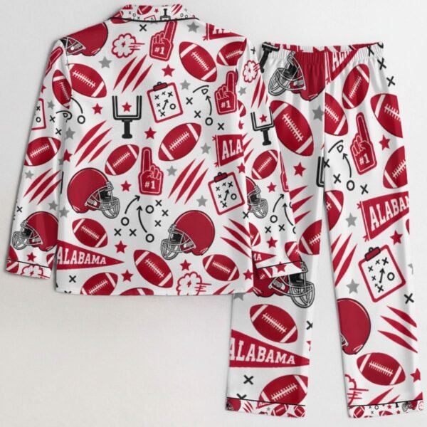 Alabama Women’s Satin Pajama Set – Football Sleepwear - product view 4