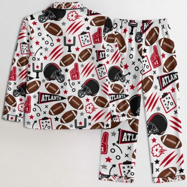Atlanta Women’s Satin Pajama Set – Football Sleepwear - product view 5