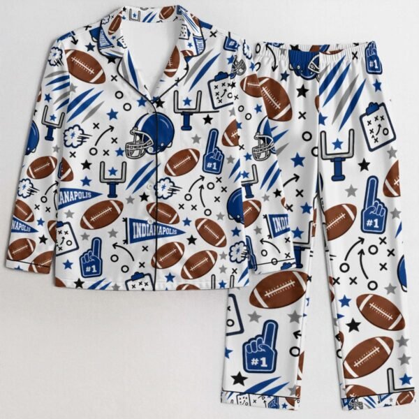 Indianapolis Women’s Satin Pajama Set – Football Sleepwear