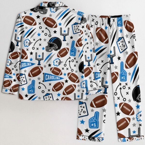 320596-c6fe6f7b-3577-43e7-91b5-3d2bedf32bd8.jpg Carolina Women’s Satin Pajama Set – Football Sleepwear - product view 6
