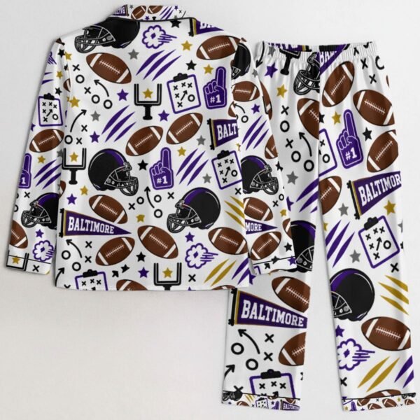 320596-e2ae3dd3-1f7b-4db8-9c35-f74364e80d53.jpg Baltimore Women’s Satin Pajama Set – Football Sleepwear - product view 3