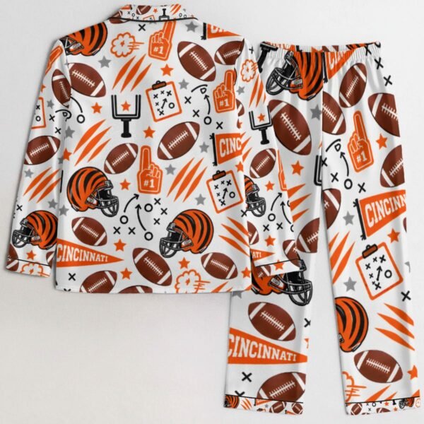 Cincinnati Women’s Satin Pajama Set – Football Sleepwear - product view 5