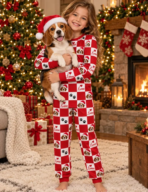 613480b0-8f32-4f99-98d8-e194f3339e68 Personalized Family Christmas Pajamas – Custom Pet Photo Matching Holiday Set