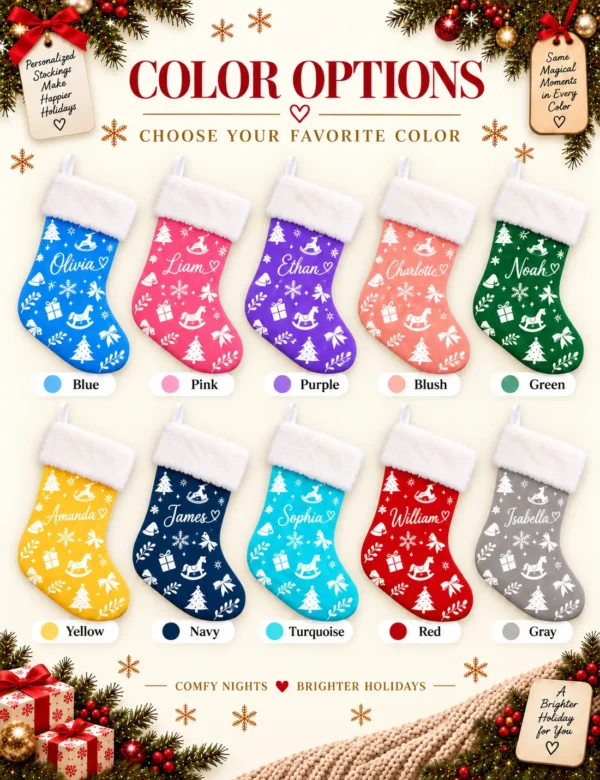9f4fffae-19db-4d8f-bc79-c41030da2bcf Custom Name Christmas Stockings Set of 2 – Personalized Family Stocking Pair