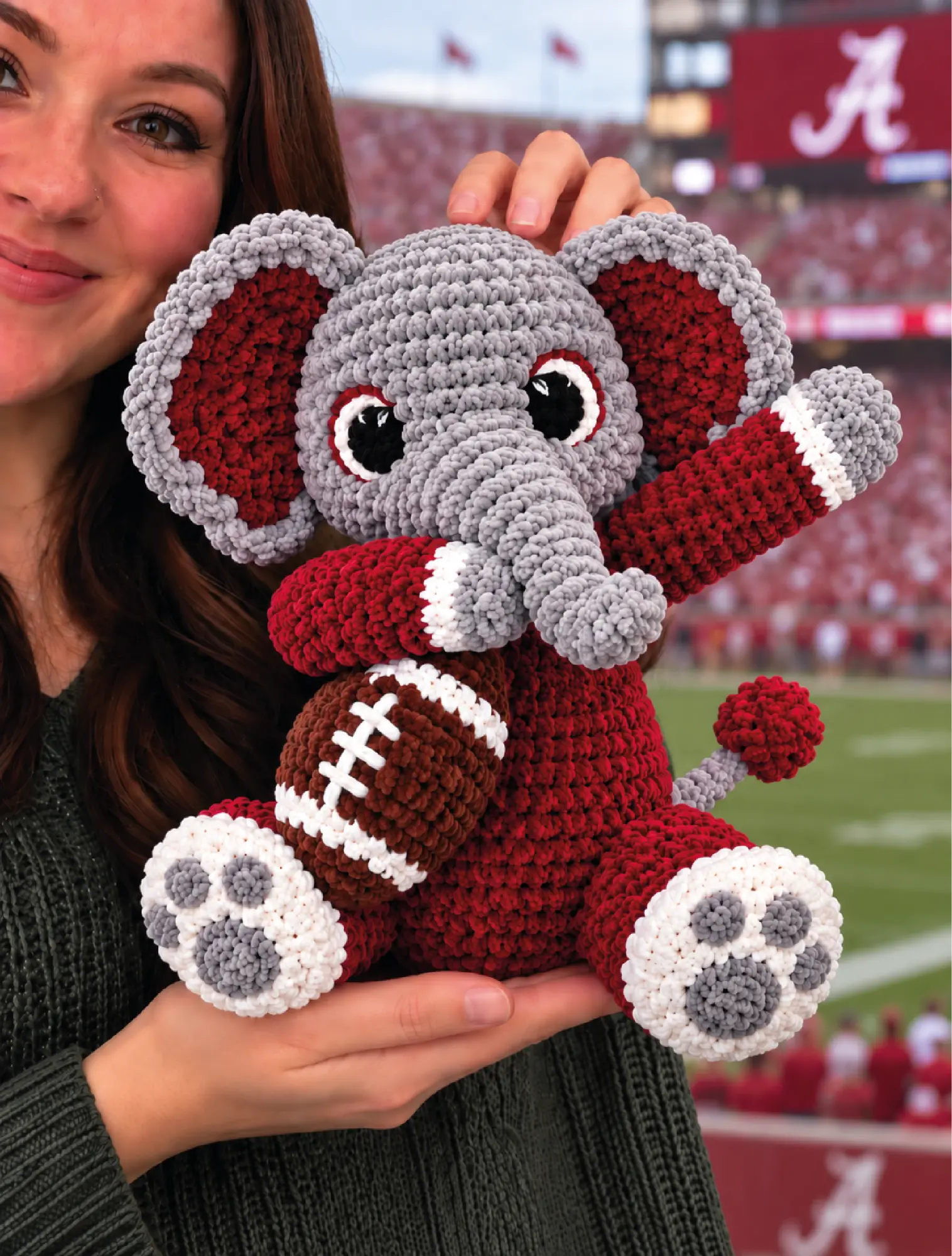 Crochet Elephant Football Mascot – Learn How to Crochet Amigurumi
