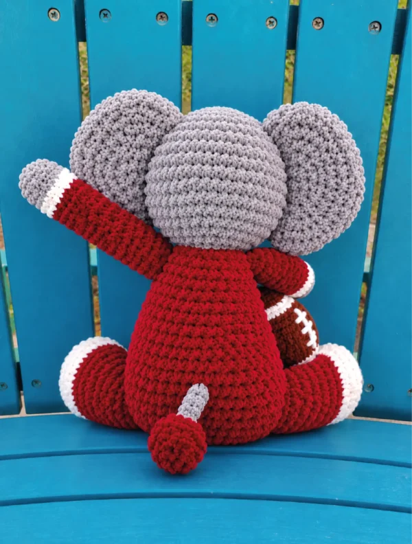 Football Elephant Amigurumi Crochet Pattern Crochet Elephant Football Mascot – Learn How to Crochet Amigurumi - product view 3