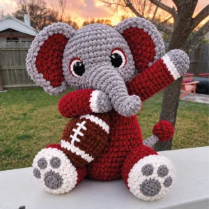 Crochet Elephant Football Mascot – Learn How to Crochet Amigurumi - product view 2