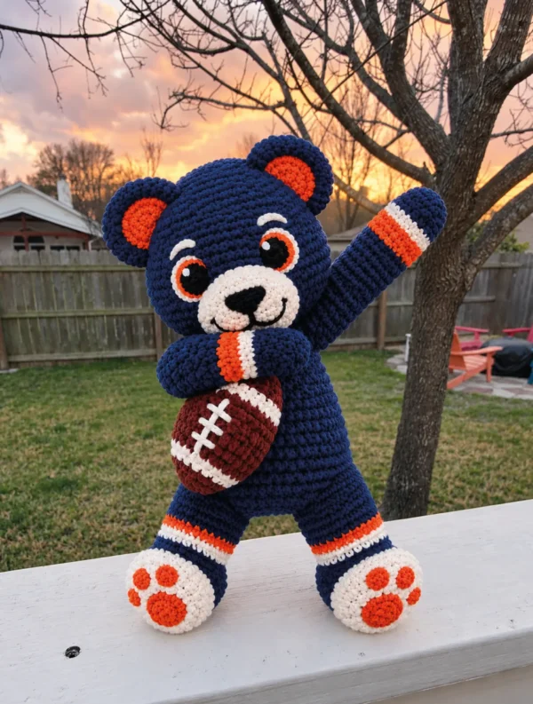 Bear Football Mascot Inspired – Learn How to Crochet Amigurumi - product view 4
