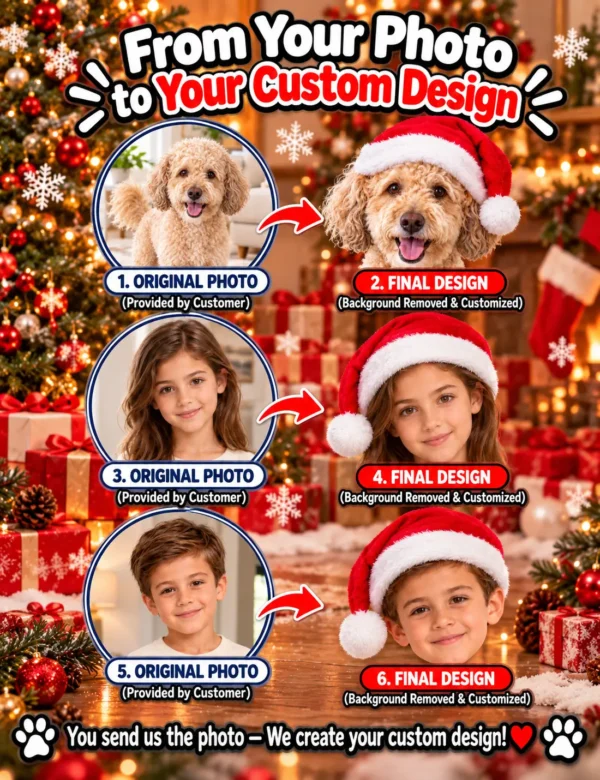 Custom Family Face Christmas Pajamas – Personalized Matching Holiday Set