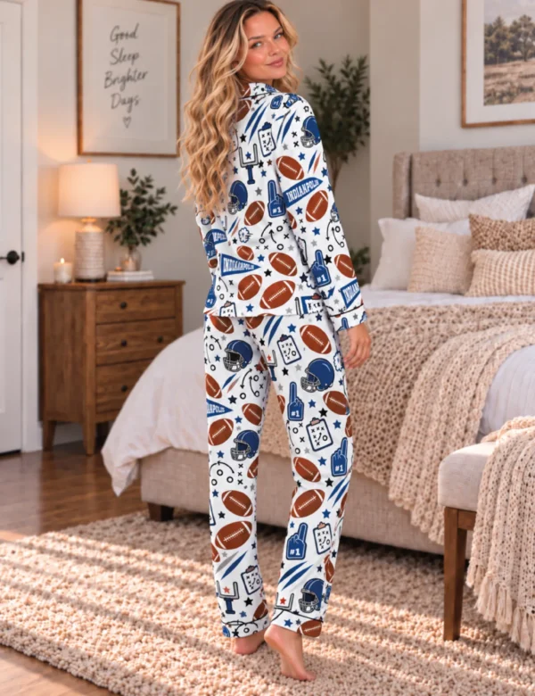 Indianapolis Women’s Satin Pajama Set – Football Sleepwear