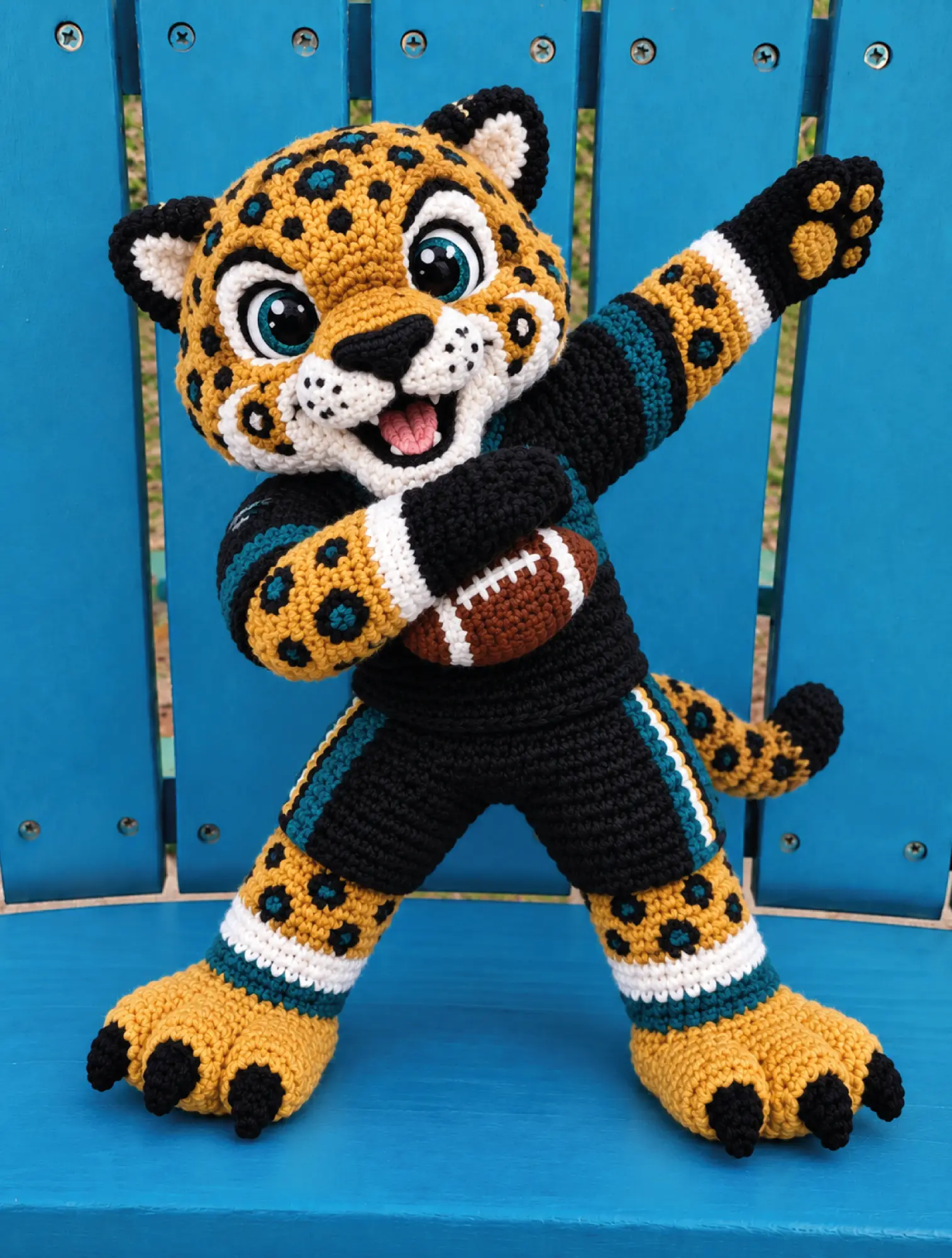 Crochet Jaguar Football Mascot Pattern