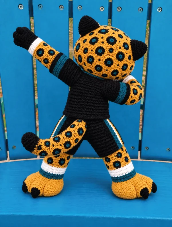 Crochet Jaguar Football Mascot Pattern - product view 2