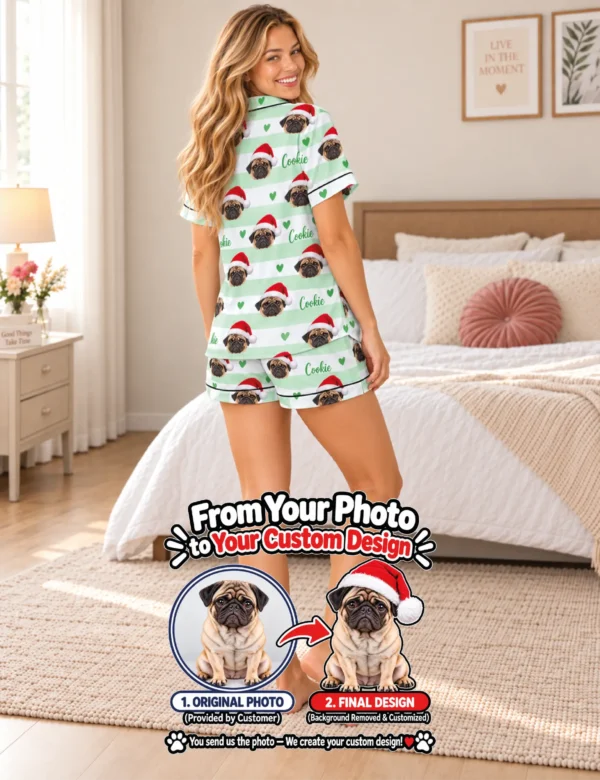 Personalized Christmas Dog Pajamas – Custom Pet Photo Christmas Gift Ideas
