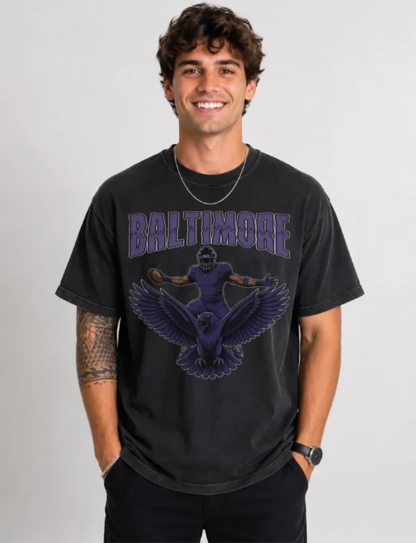 Baltimore Football Football Shirt | Vintage Comfort Colors Tee