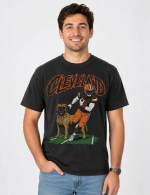 Cleveland Football Dog Shirt | Retro Browns Fan Tee Cleveland Football Dog Shirt | Retro Browns Fan Tee