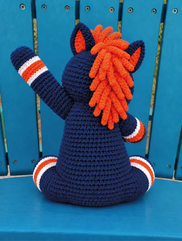 Crochet Bronco Football Mascot Pattern - product view 2