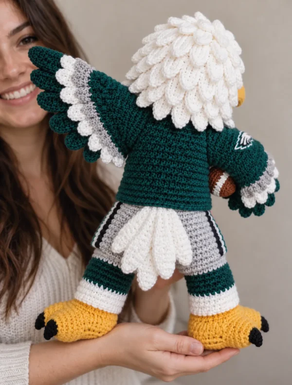 Crochet Eagle Football Mascot Pattern - product view 2