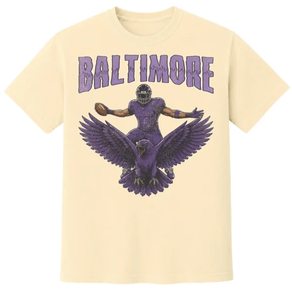 Baltimore Football Football Shirt | Vintage Comfort Colors Tee