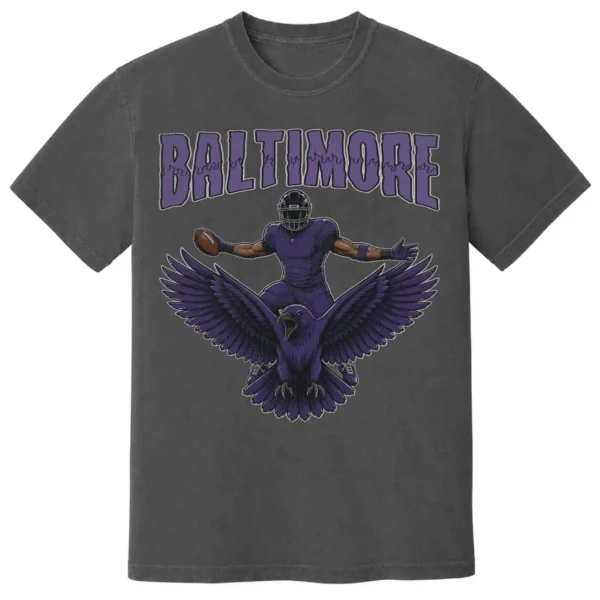Baltimore Football Football Shirt | Vintage Comfort Colors Tee