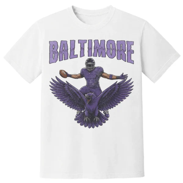 Baltimore Football Football Shirt | Vintage Comfort Colors Tee