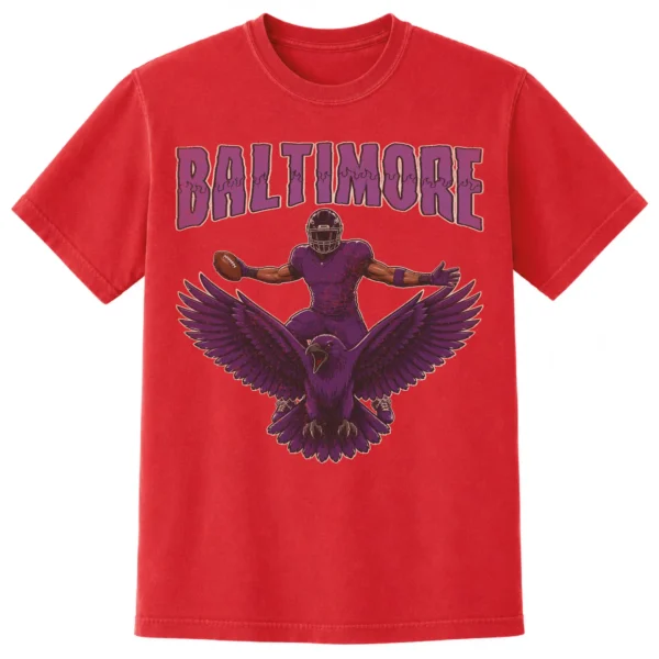 Baltimore Football Football Shirt | Vintage Comfort Colors Tee
