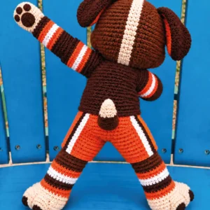 Football Brown Dog Mascot Crochet Pattern - product view 2