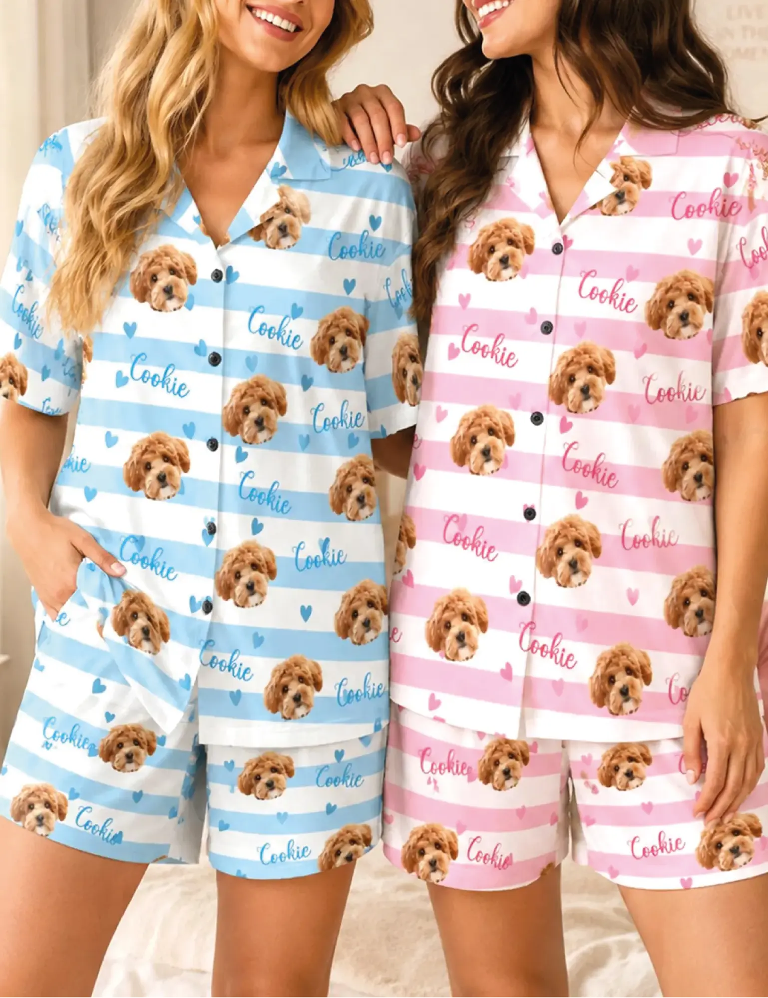 Personalized Pet Face Pajama Set – Custom Women’s Pajamas