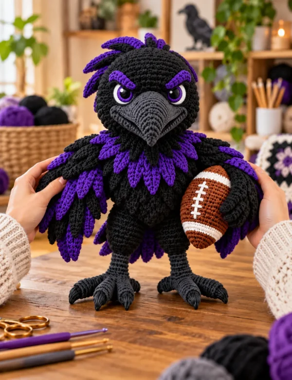Raven Football Amigurumi Crochet Pattern PDF