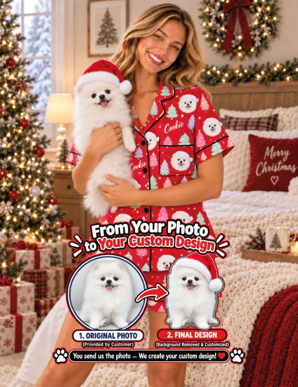diff-03 Christmas Pet Photo Pajamas – Personalized Holiday Sleepwear Gift