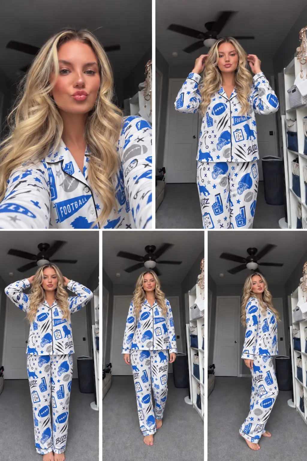 Lions Women’s Satin Pajama Set – Football Fan Sleepwear & Game Day Lounge Set - Image 7
