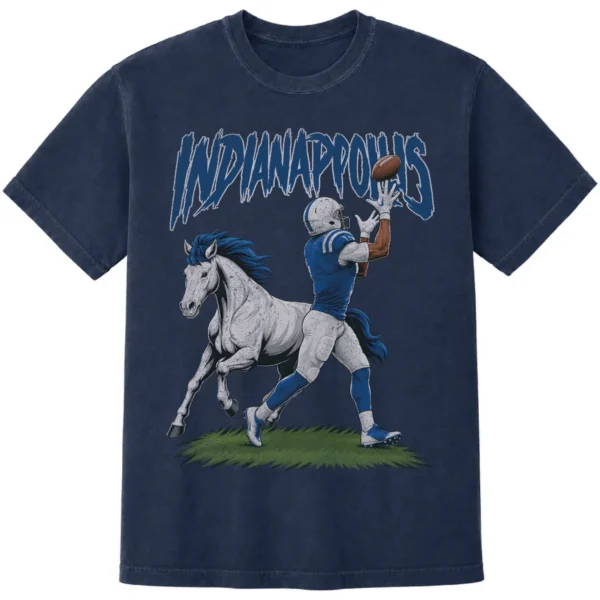Indianapolis Football Football Shirt | Vintage Comfort Colors Tee INDIANAPOLIS FOOTBALL T-SHIRT - product view 3