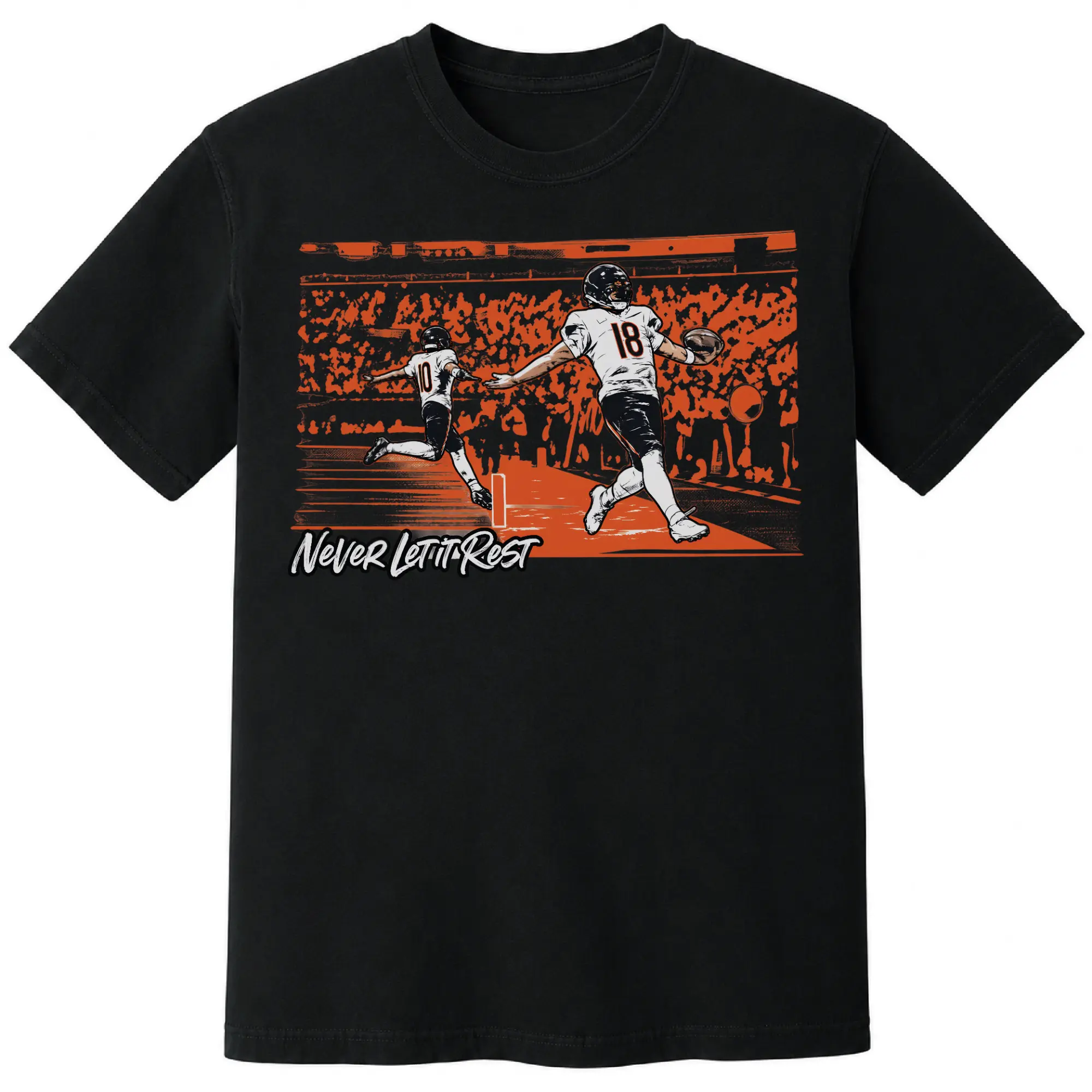 CHICAGO FOOTBALL C.W18 and L.B10 III Never Let It Rest T-Shirt - Image 7