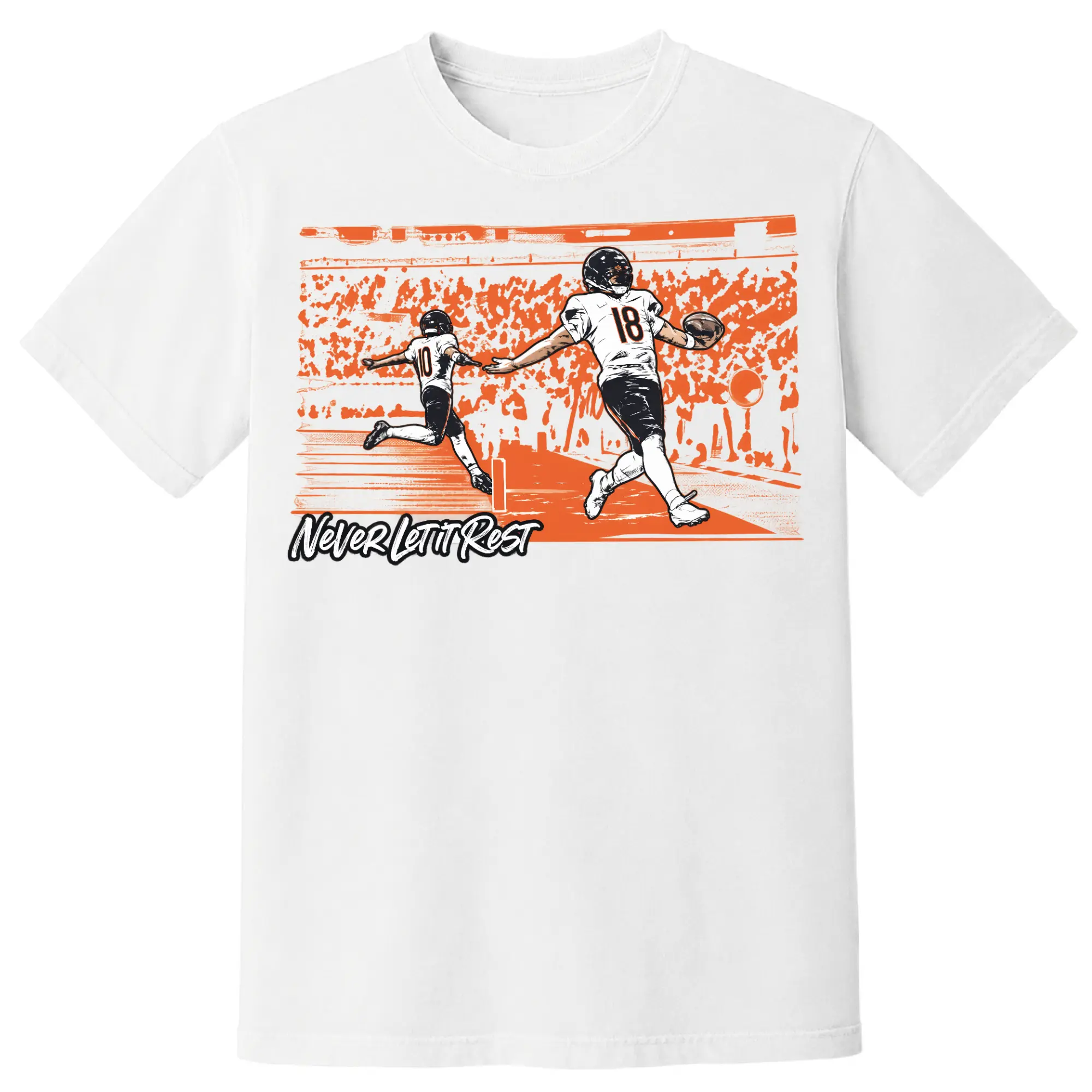 CHICAGO FOOTBALL C.W18 and L.B10 III Never Let It Rest T-Shirt - Image 6