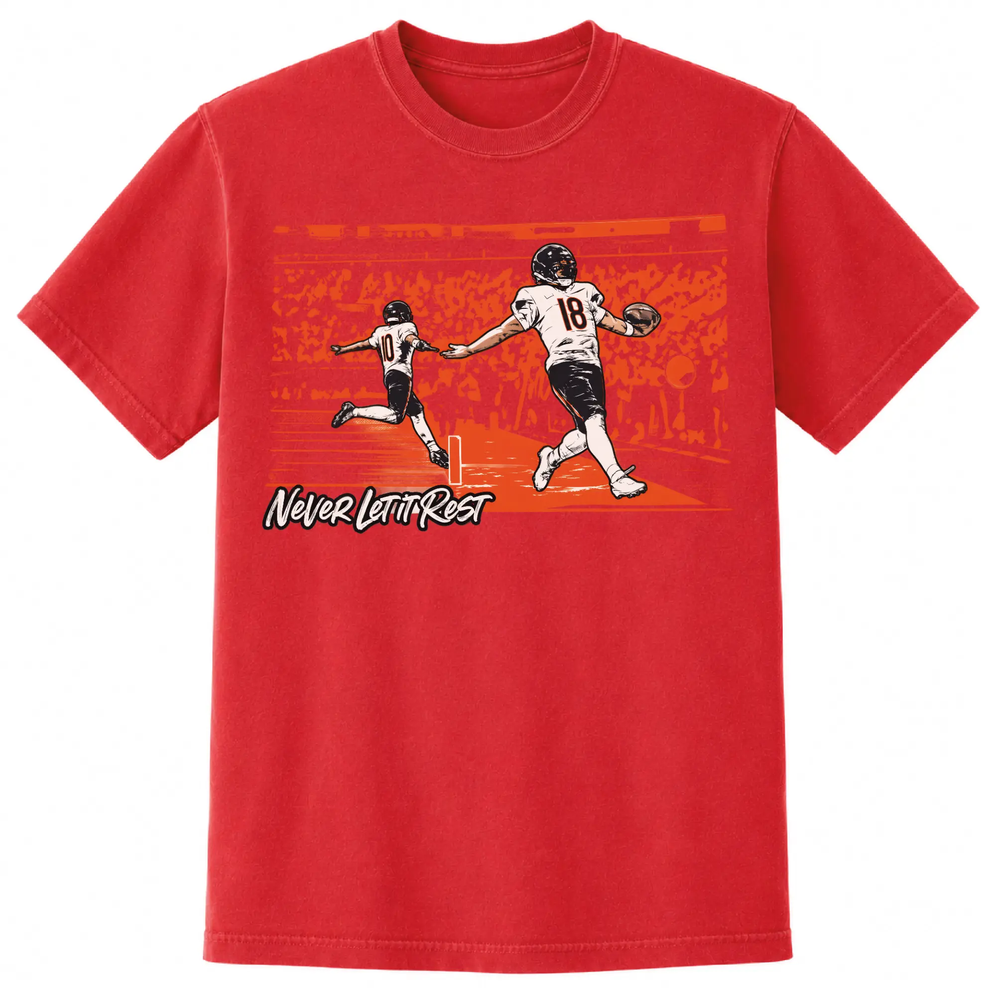 CHICAGO FOOTBALL C.W18 and L.B10 III Never Let It Rest T-Shirt - Image 5