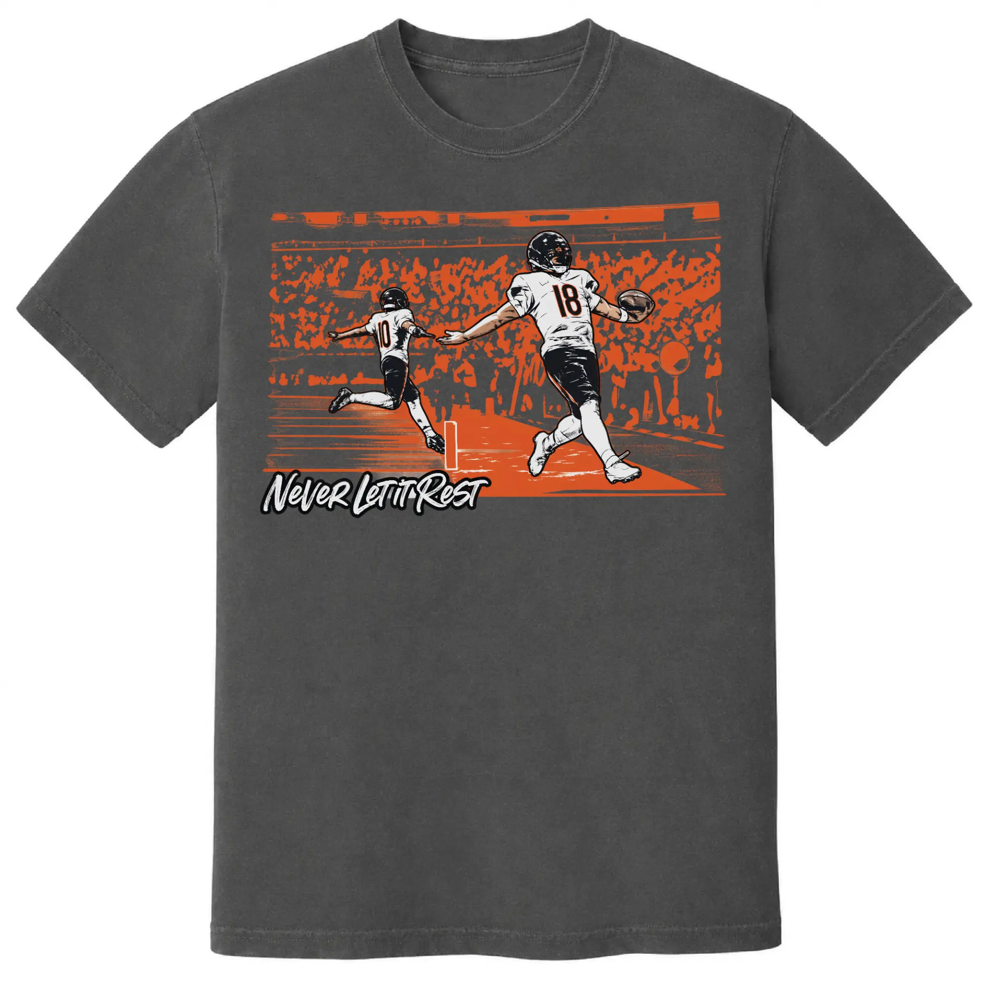 CHICAGO FOOTBALL C.W18 and L.B10 III Never Let It Rest T-Shirt - Image 4