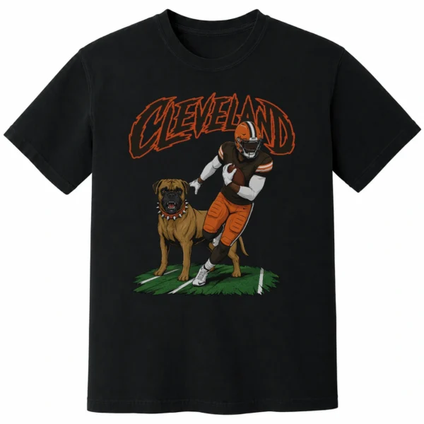 Cleveland Football Dog Shirt | Retro Cleveland Football Fan Tee Cleveland Football Dog Shirt | Retro Cleveland Football Fan Tee