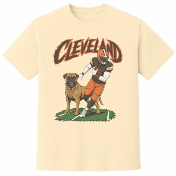 Cleveland Football Dog Shirt | Retro Cleveland Football Fan Tee Cleveland Football Dog Shirt | Retro Cleveland Football Fan Tee