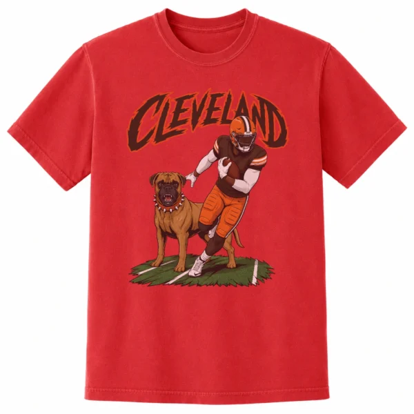 Cleveland football dog shirt Cleveland football dog shirt