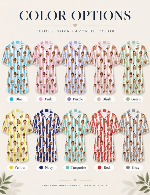 Personalized Pet Face Pajama Set – Custom Women’s Pajamas