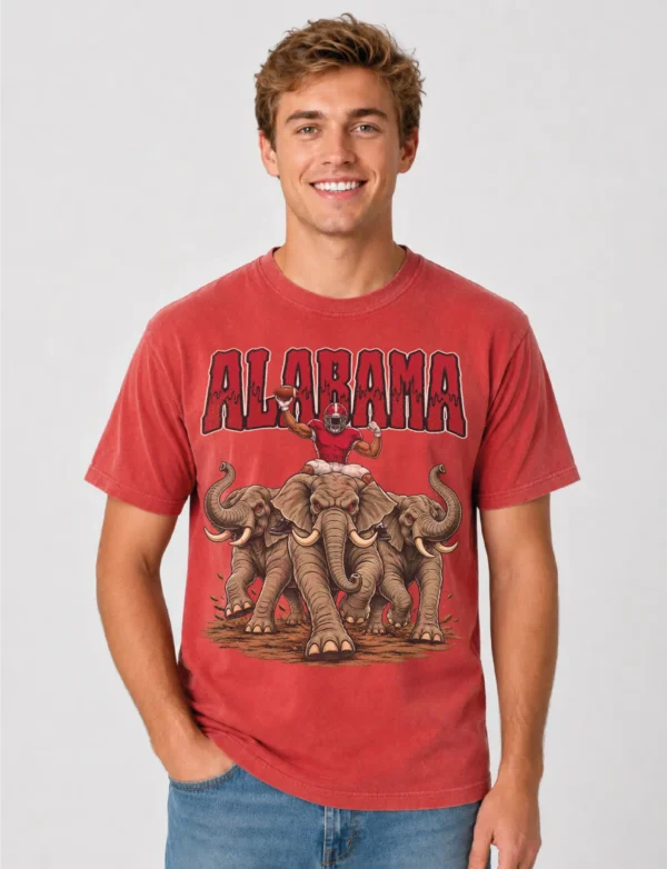 Alabama Football Football Shirt | Vintage Comfort Colors Tee ALABAMA FOOTBALL v3 T-SHIRT