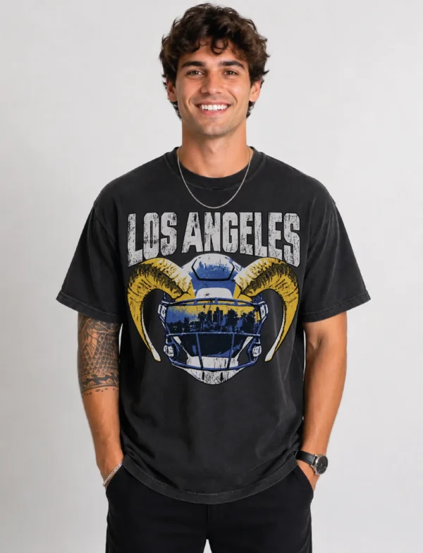 LOS ANGELES FOOTBALL HELMET T-SHIRT