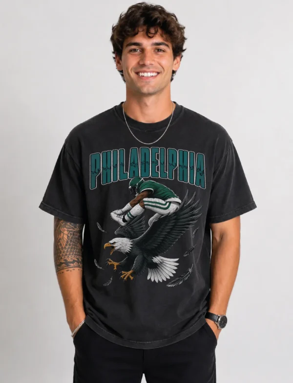 Philadelphia Football Football Shirt | Vintage Comfort Colors Tee PHILADELPHIA FOOTBALL T-SHIRT