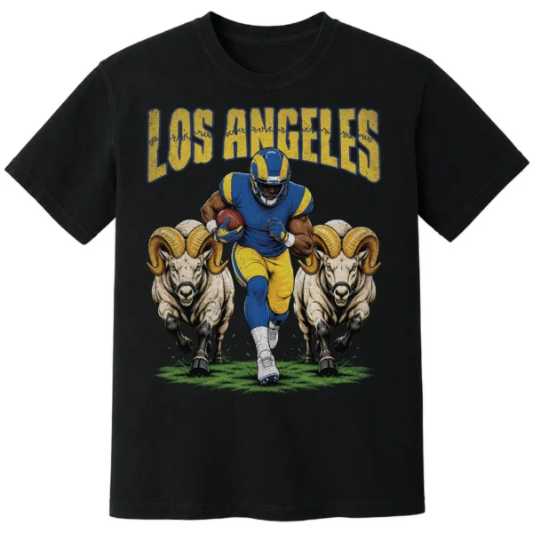 Los Angeles Football Football Shirt | Vintage Comfort Colors Tee LOS ANGELES FOOTBALL v3 T-SHIRT - product view 7