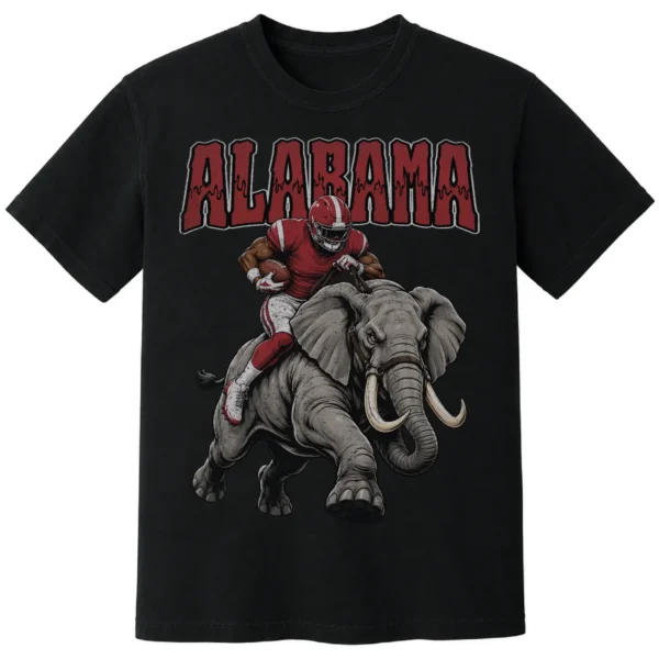 Alabama Football Football Shirt – Vintage Comfort Colors Tee ALABAMA FOOTBALL v2 T-SHIRT - product view 7