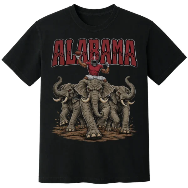 Alabama Football Football Shirt | Vintage Comfort Colors Tee ALABAMA FOOTBALL v3 T-SHIRT - product view 7