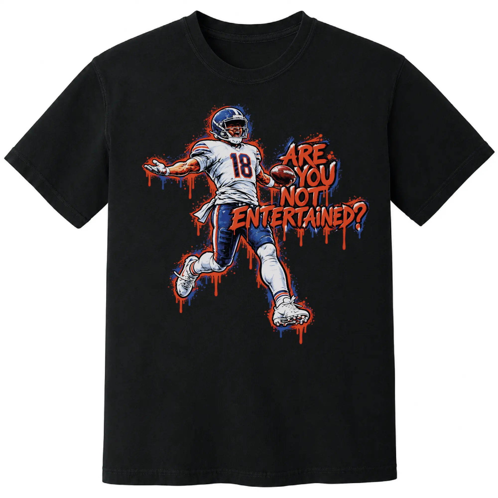 Are You Not Entertained Caricature CHICAGO FOOTBALL T-SHIRT - Image 7